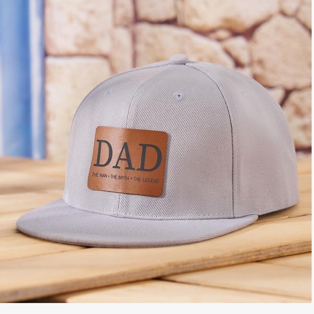 Great Christmas gift Light Gray Dad Hat with Brown Patch